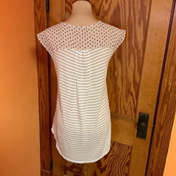 Anthropologie little yellow button striped top - Picture 8 of 8